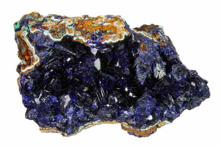 Azurite Crystals with Malachite & Chrysocolla - Laos #162581